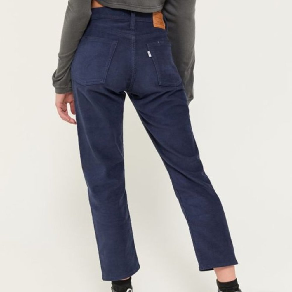 Levi’s corduroy wedgie straight navy 27
